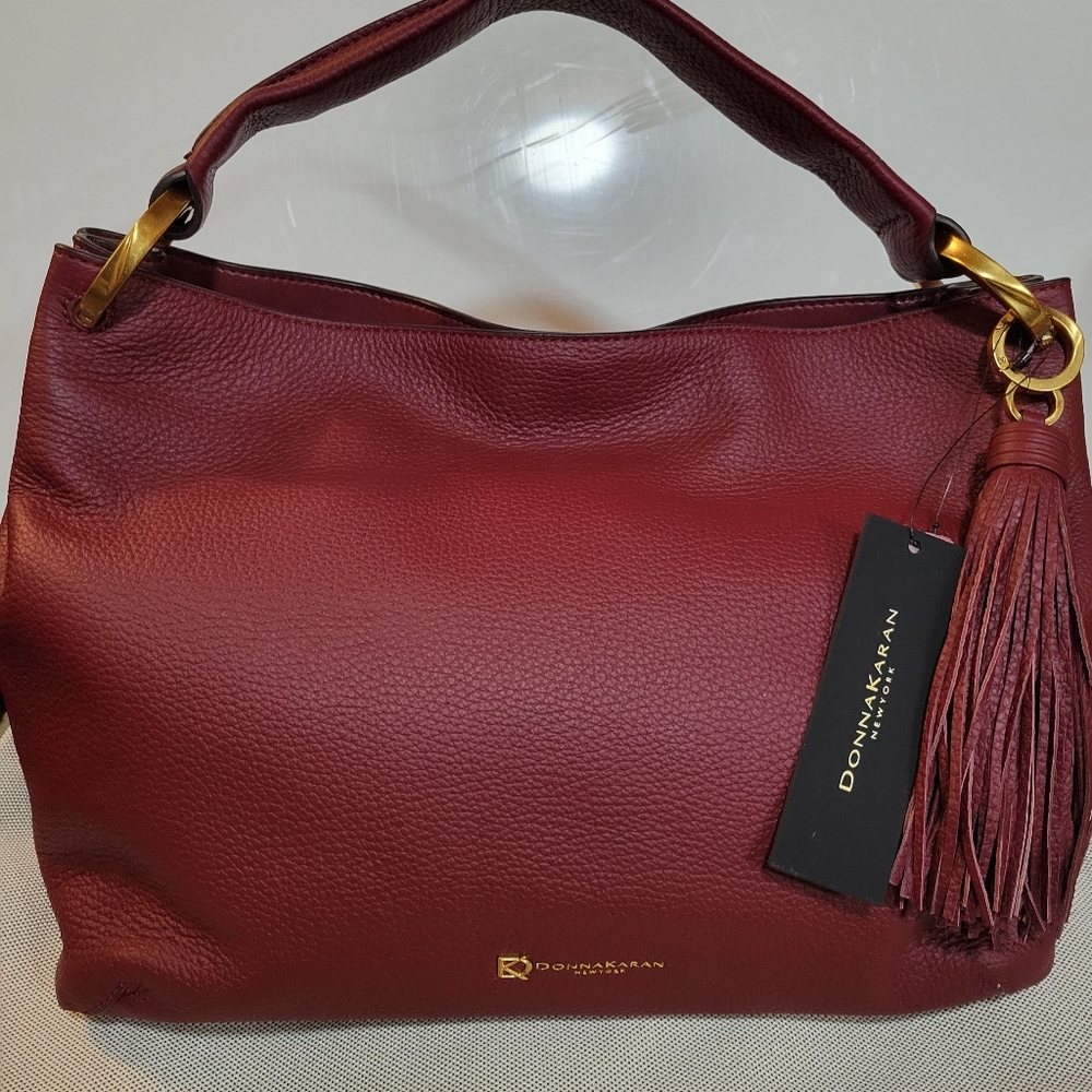 Donna Karan Burgundy Leather Bag NEW